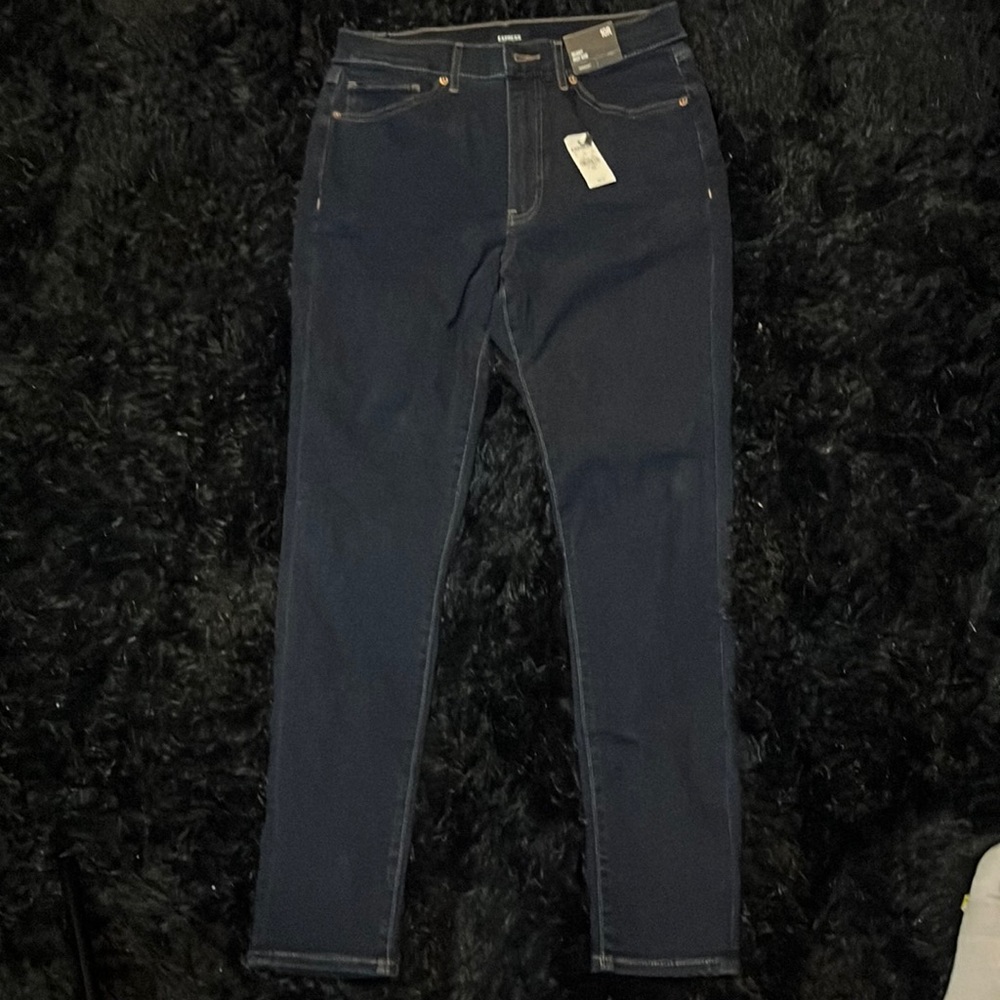 NTW-Express High Waisted Dark Wash Supersoft Skinny Jeans retail $80